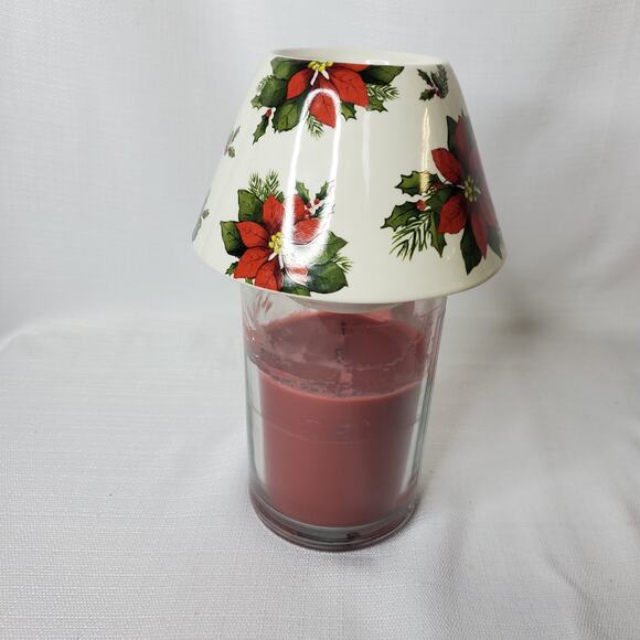 Poinsettia Jar Candle Topper - Picture 1 of 5